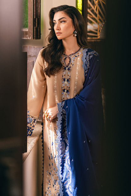 Mushq | Symphony Karandi Collection | SAFFRON KISS - Designer Dress with Intricate embroidery and embellishments. Shop elegent wedding dress at Maria Faisal.