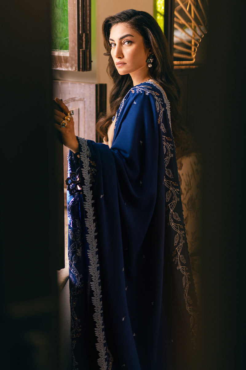 Mushq | Symphony Karandi Collection | SAFFRON KISS - Designer Dress with Intricate embroidery and embellishments. Shop elegent wedding dress at Maria Faisal.