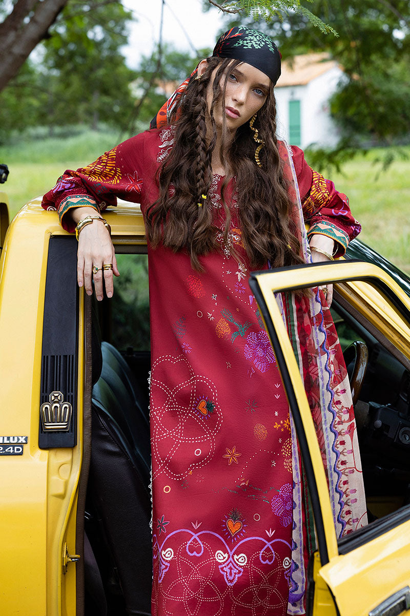 Mushq | Mirasol Printed Cambric | Amber Bosque - Ladies Clothes - Maria Faisal