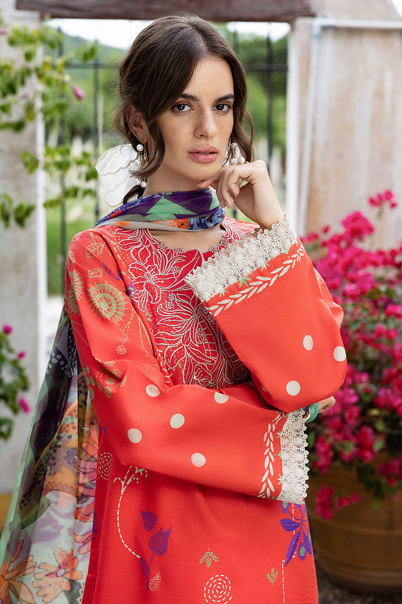 Mushq | Mirasol Printed Cambric | Carmin Rosa - Ladies Clothes - Maria Faisal