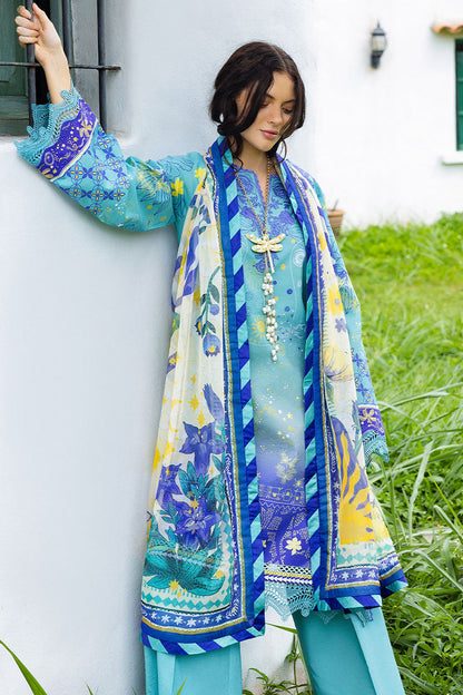 Mushq | Mirasol Printed Cambric | Mar Azul - Ladies Clothes - Maria Faisal