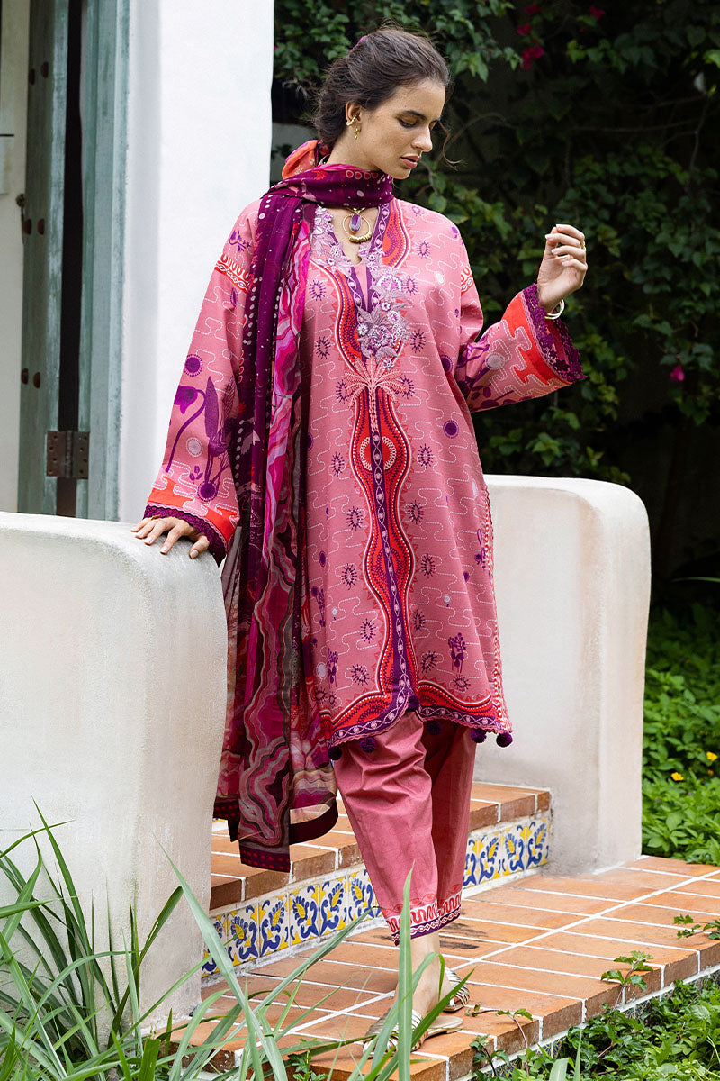 Mushq | Mirasol Printed Cambric | Coral Mar - Ladies Clothes - Maria Faisal
