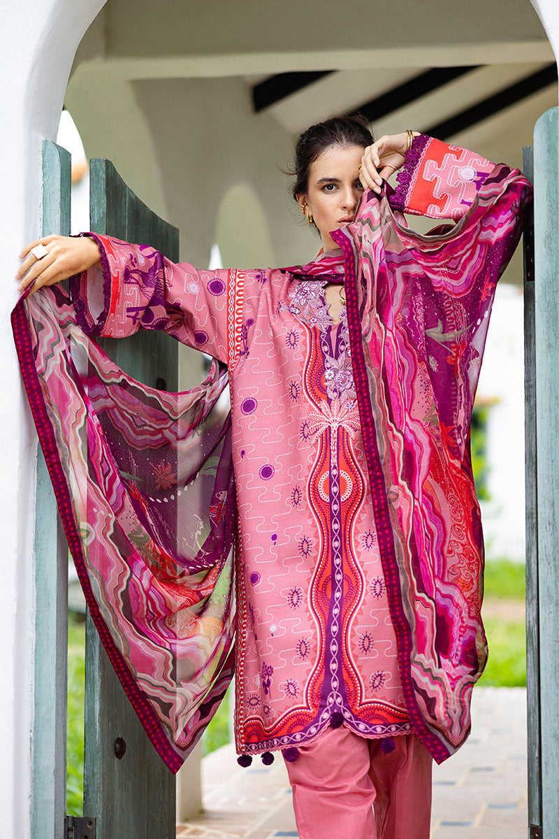 Mushq | Mirasol Printed Cambric | Coral Mar - Ladies Clothes - Maria Faisal