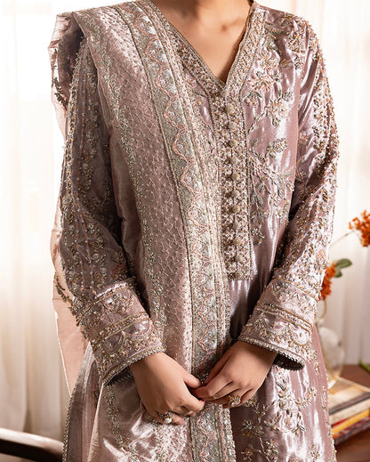 Mushq | Sunehri Lama Silk | Hamna - Formal Dress - available at Maria Faisal in UK and USA.