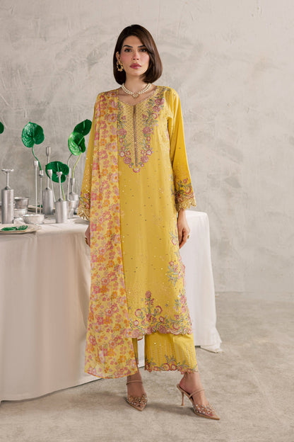 Batik | Festive Eid 26 | Her Soul - Luxury Dress - available at Maria Faisal in UK and USA.