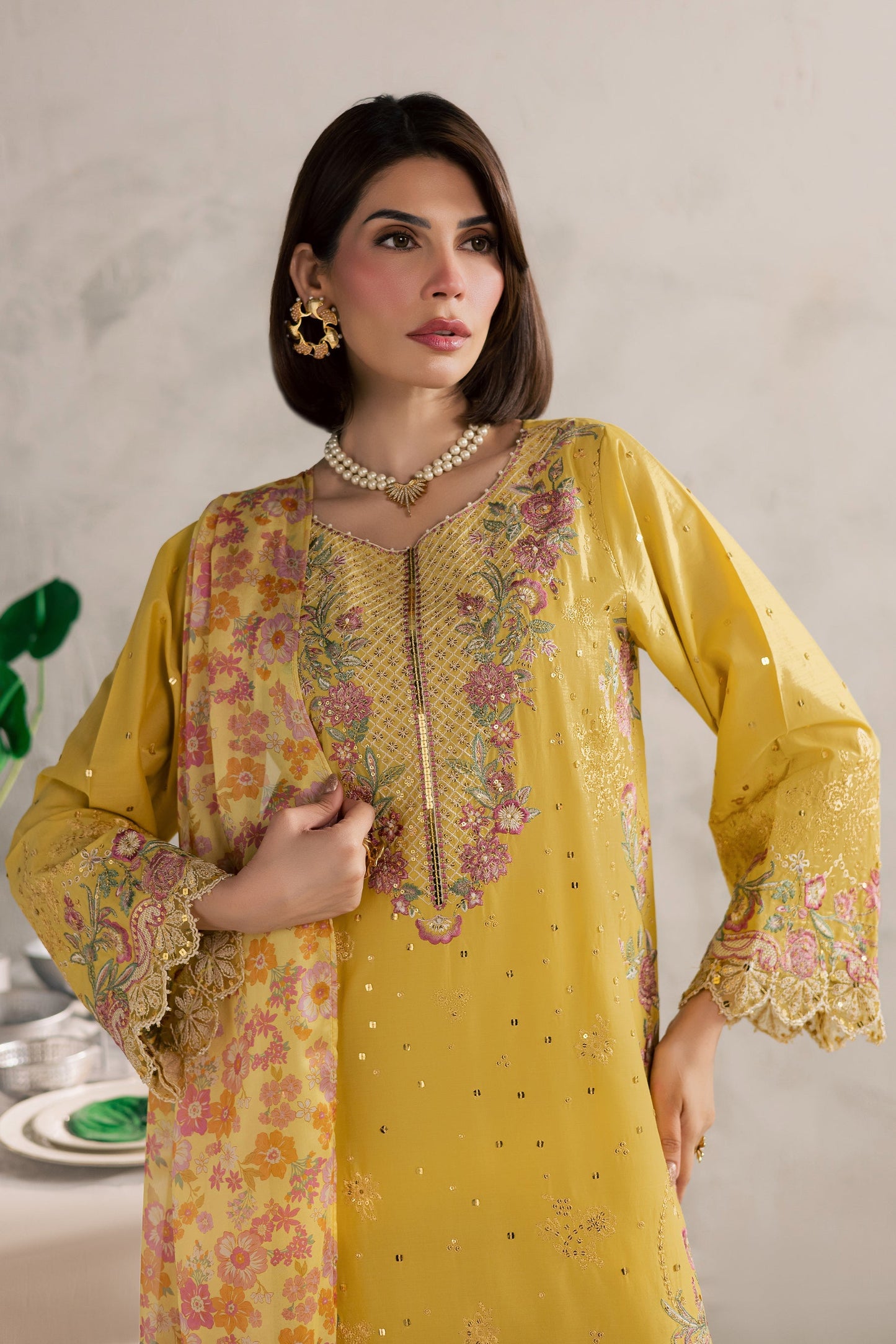 Batik | Festive Eid 26 | Her Soul - Luxury Dress - available at Maria Faisal in UK and USA.
