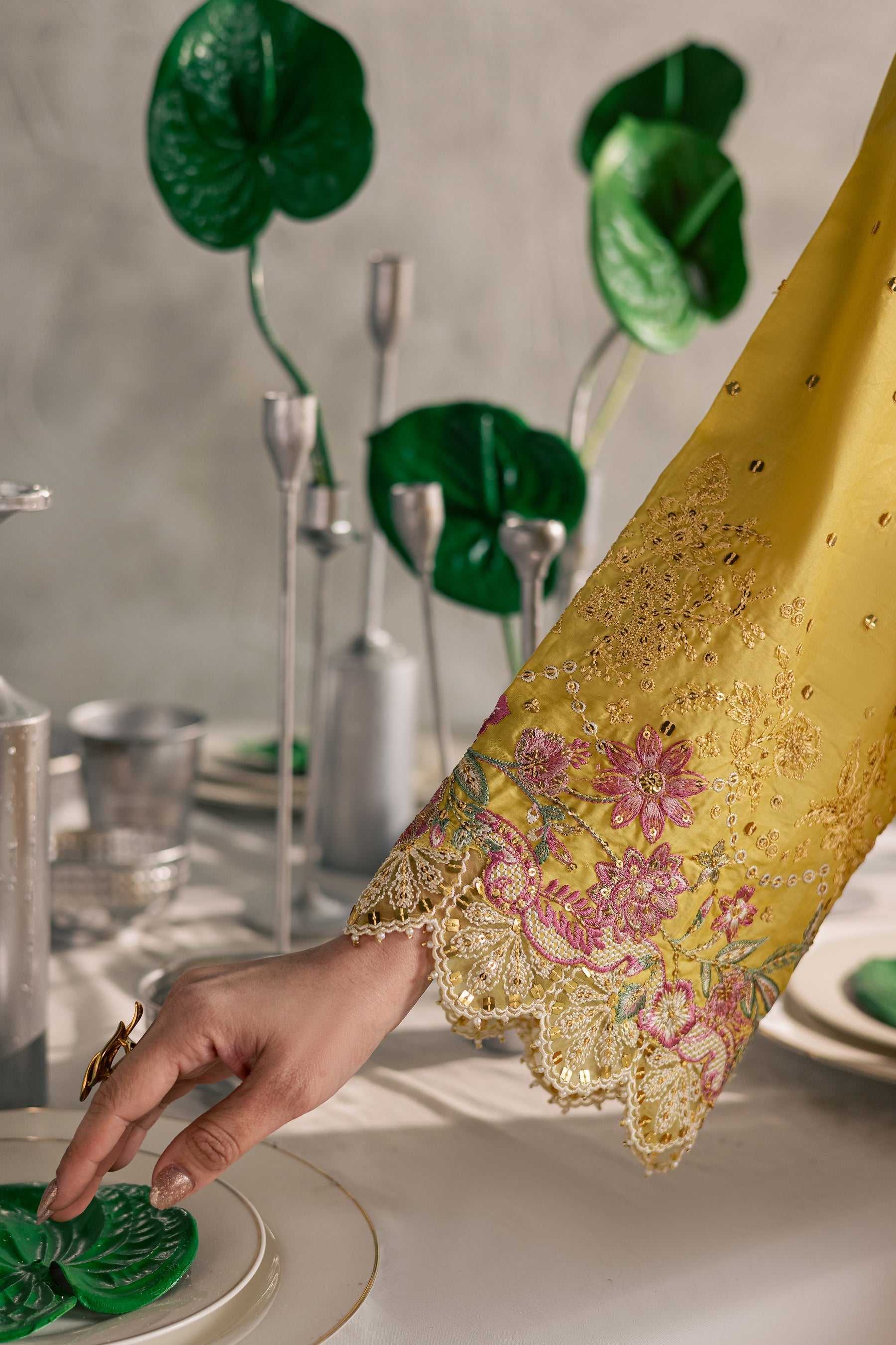 Batik | Festive Eid 26 | Her Soul - Luxury Dress - available at Maria Faisal in UK and USA.