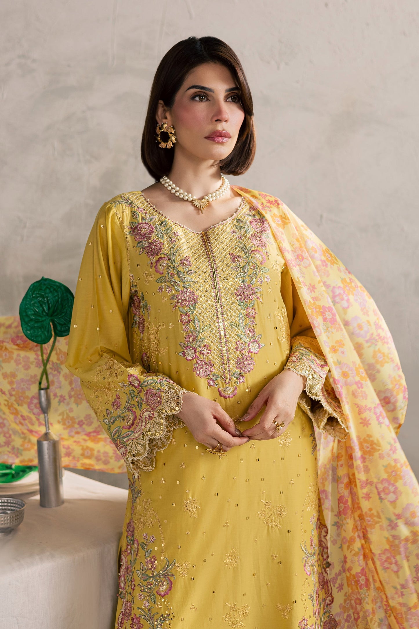 Batik | Festive Eid 26 | Her Soul - Luxury Dress - available at Maria Faisal in UK and USA.