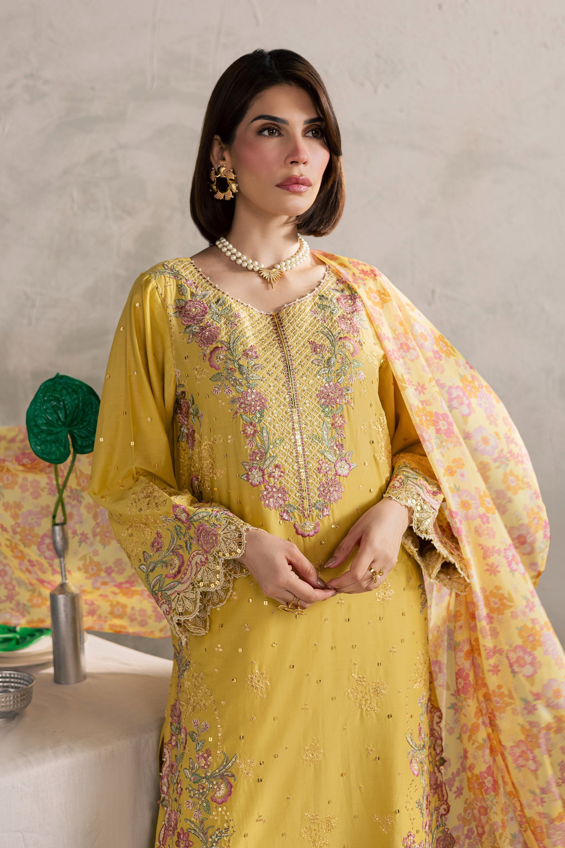 Batik | Festive Eid 26 | Her Soul - Luxury Dress - available at Maria Faisal in UK and USA.