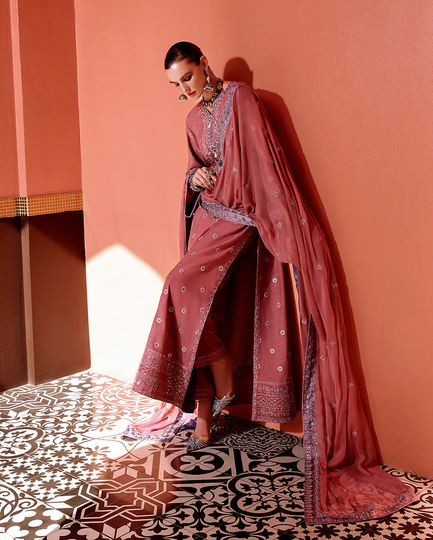 Mushq | Nuvera Raw Silk 26 | Hermione - Luxury Dress - available at Maria Faisal in UK and USA.