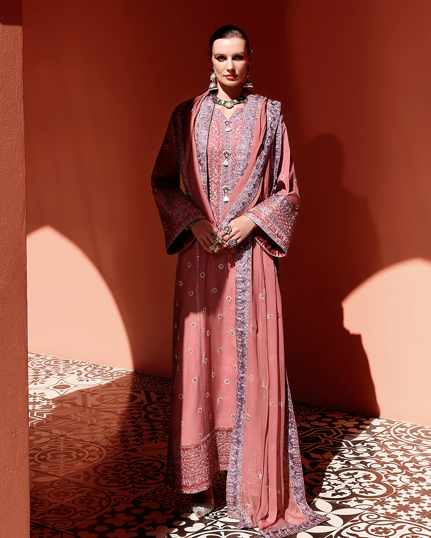 Mushq | Nuvera Raw Silk 26 | Hermione - Luxury Dress - available at Maria Faisal in UK and USA.