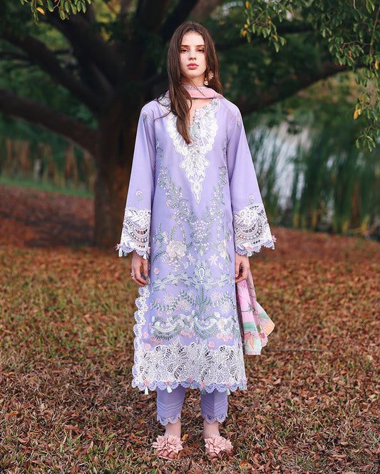 Mushq | The Secret Garden Lawn | Hidden Dahlia - Luxury Dress - available at Maria Faisal in UK and USA.