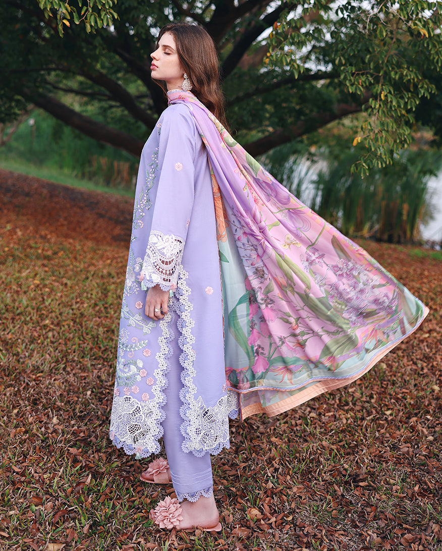 Mushq | The Secret Garden Lawn | Hidden Dahlia - Luxury Dress - available at Maria Faisal in UK and USA.
