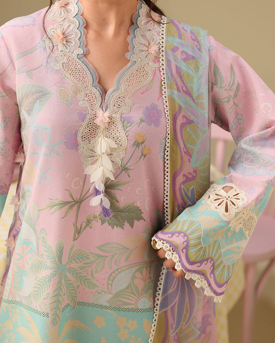 Mushq | Soleil Prints | Honey Petal - Luxury Dress - available at Maria Faisal in UK and USA.