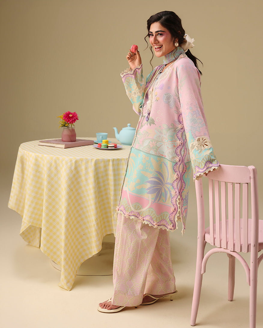 Mushq | Soleil Prints | Honey Petal - Luxury Dress - available at Maria Faisal in UK and USA.