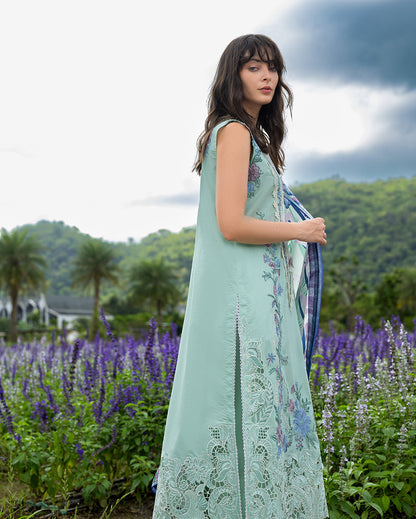 Mushq | Hemline the Secret Garden | Hummingbird Haven - Luxury Dress - available at Maria Faisal in UK and USA.