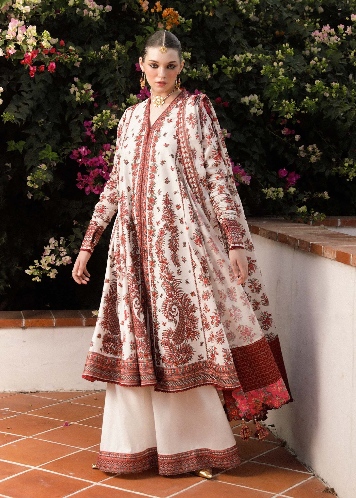 Hussain Rehar | Zaiba-Eid Lawn Collection24 | Safaid - Waniyas