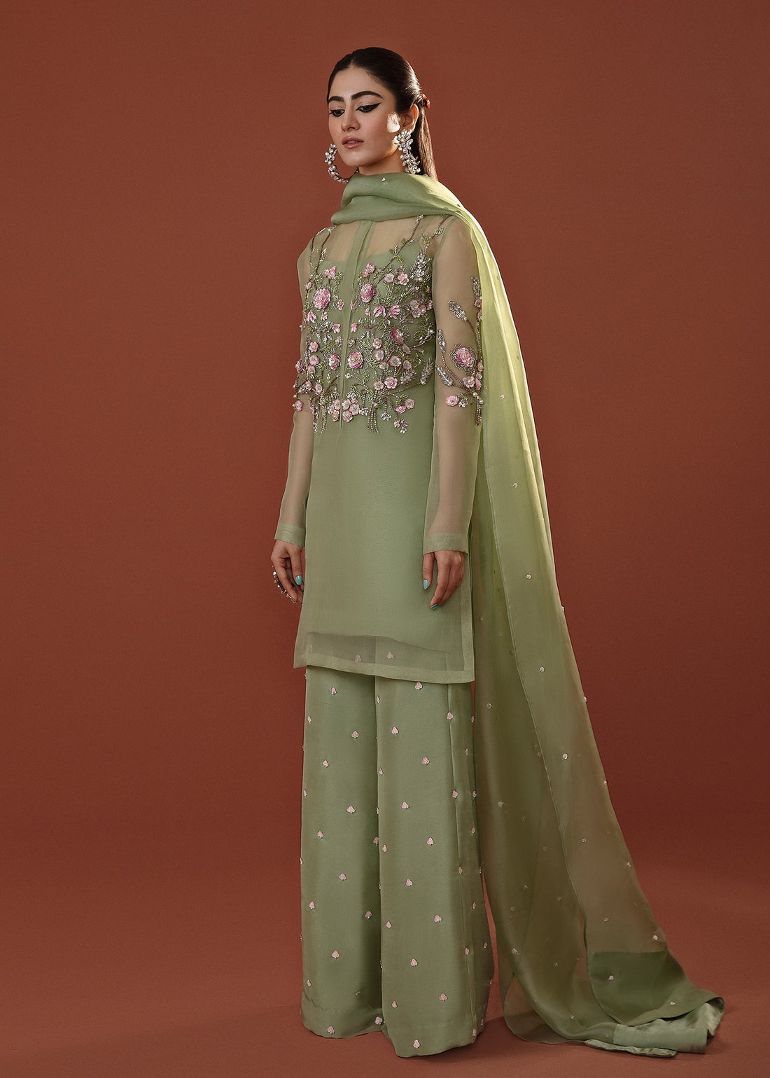 Hussain Rehar | Basic Not Basic |  Primrose - Designer Dress with Intricate embroidery and embellishments. Shop elegent wedding dress at Maria Faisal.
