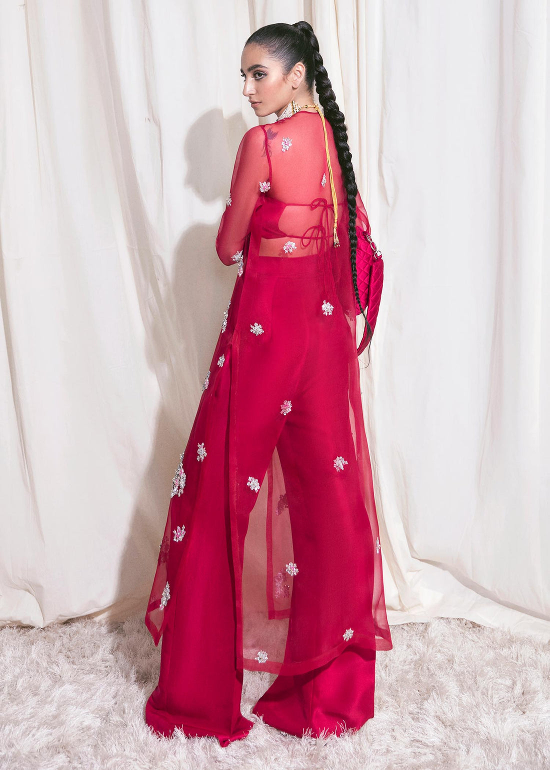 Hussain Rehar | Basic Not Basic |  LYRA - Designer Dress with Intricate embroidery and embellishments. Shop elegent wedding dress at Maria Faisal.