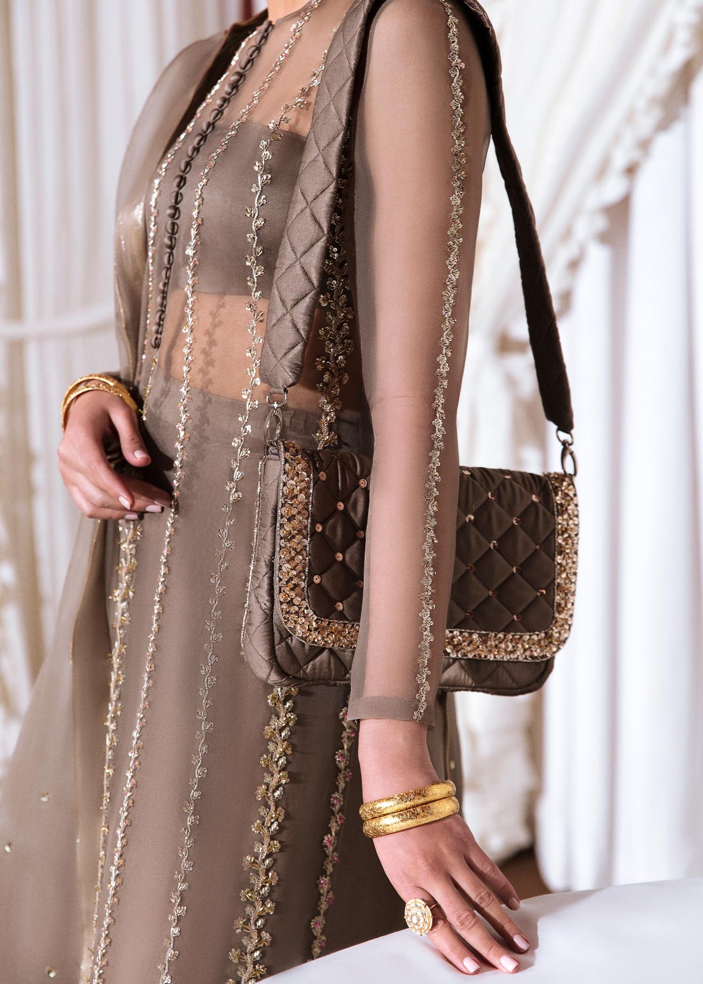 Hussain Rehar | Basic Not Basic |  Leaden - Ladies Clothes 