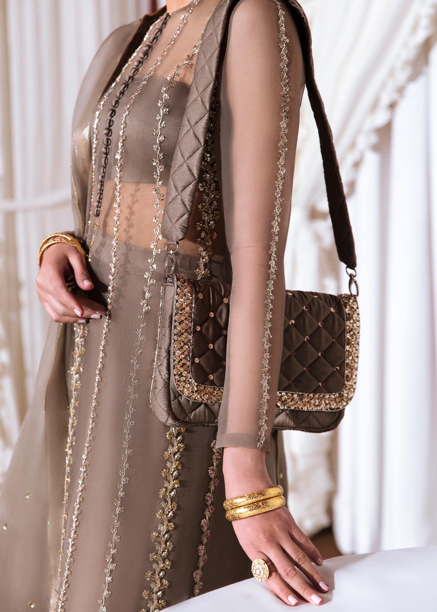 Hussain Rehar | Basic Not Basic |  Leaden - Ladies Clothes 