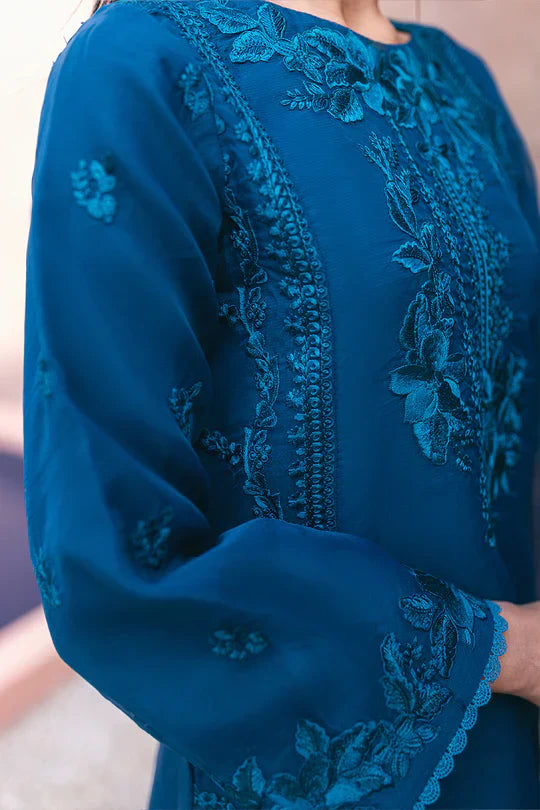 Azure | Embroidered Ensembles 3 Pcs | Hydrangea Hues - Formal 
