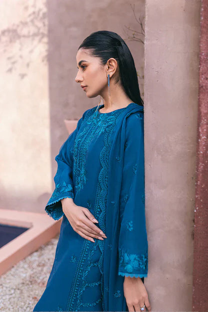 Azure | Embroidered Ensembles 3 Pcs | Hydrangea Hues - Formal 