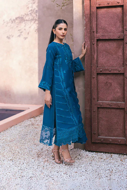 Azure | Embroidered Ensembles 3 Pcs | Hydrangea Hues - Formal 
