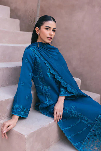 Azure | Embroidered Ensembles 3 Pcs | Hydrangea Hues - Formal 