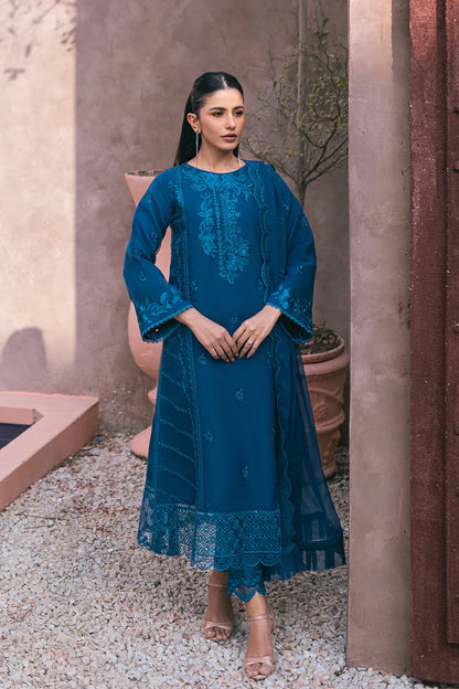 Azure | Embroidered Ensembles 3 Pcs | Hydrangea Hues - Formal 