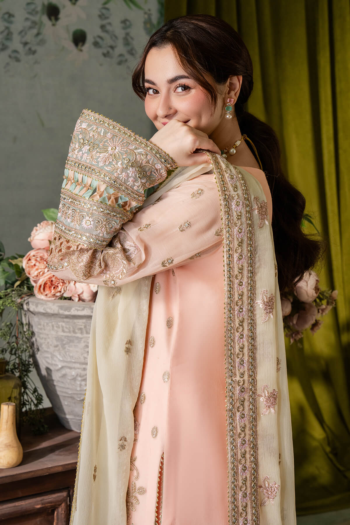 Imrozia Premium | Naina Chiffon | I-193 Kashud - Ladies Clothes - Maria Faisal