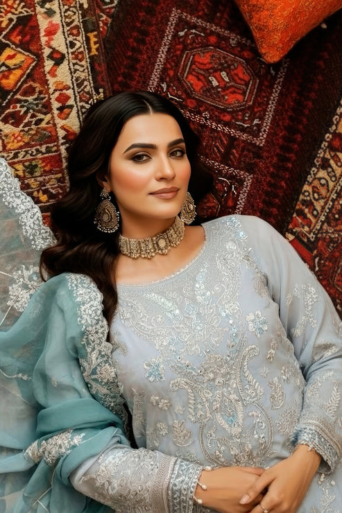 Imrozia Premium | Mehr e Mah | I-243 Elif-e-Noor - Formal Dress - available at Maria Faisal in UK and USA.