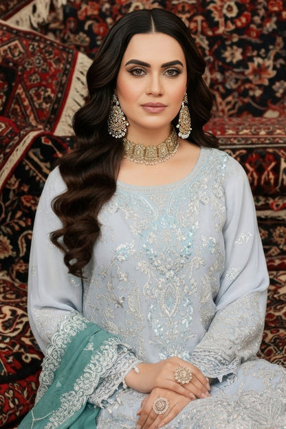 Imrozia Premium | Mehr e Mah | I-243 Elif-e-Noor - Formal Dress - available at Maria Faisal in UK and USA.