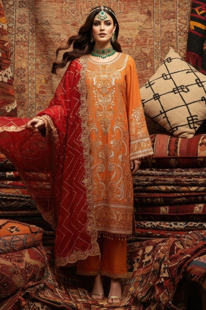 Imrozia Premium | Mehr e Mah | I-244 Esmara - Formal Dress - available at Maria Faisal in UK and USA.