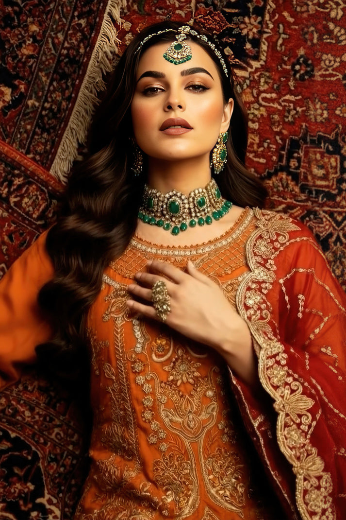 Imrozia Premium | Mehr e Mah | I-244 Esmara - Formal Dress - available at Maria Faisal in UK and USA.