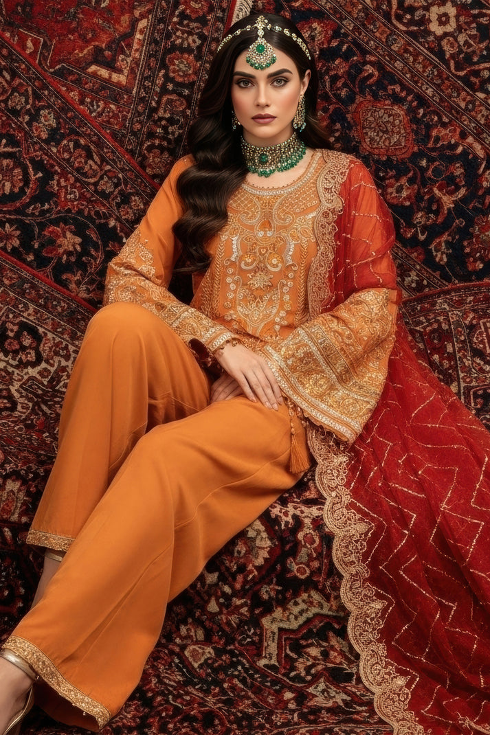 Imrozia Premium | Mehr e Mah | I-244 Esmara - Formal Dress - available at Maria Faisal in UK and USA.