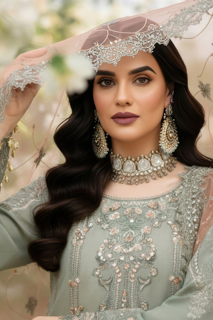 Imrozia Premium | Mehr e Mah | I-245 Dilara Sultan - Formal Dress - available at Maria Faisal in UK and USA.