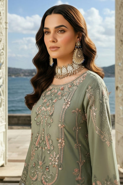 Imrozia Premium | Mehr e Mah | I-245 Dilara Sultan - Formal Dress - available at Maria Faisal in UK and USA.