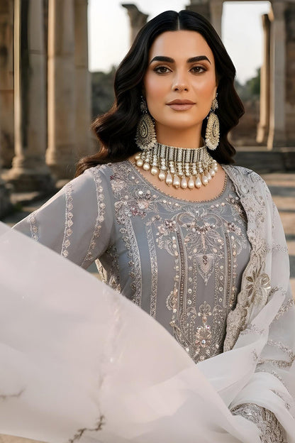 Imrozia Premium | Mehr e Mah | I-246 Lalezar - Formal Dress - available at Maria Faisal in UK and USA.