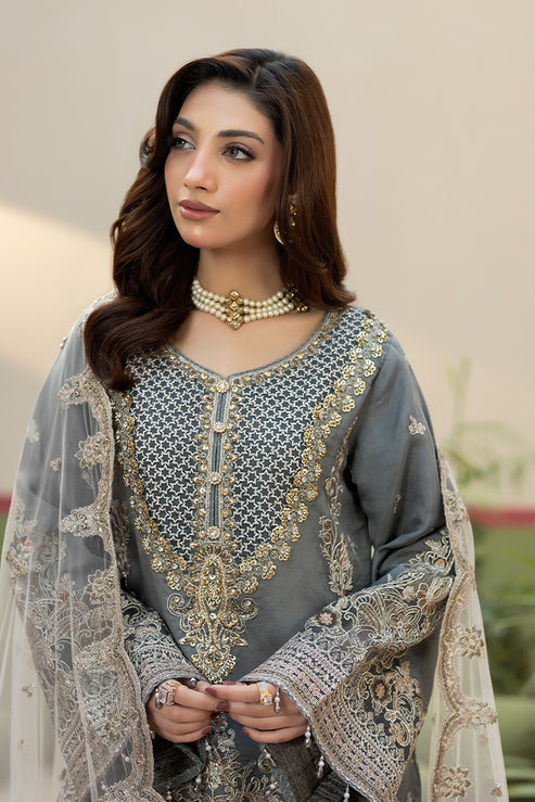 Imrozia Premium | Baad e Saba | I-269 Sukoon - Formal Dress - available at Maria Faisal in UK and USA.
