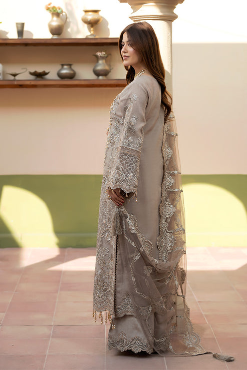 Imrozia Premium | Baad e Saba | I-270 Samak - Formal Dress - available at Maria Faisal in UK and USA.