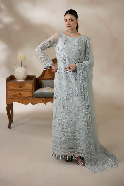 Imrozia Premium | La Fiora Collection | I-278 Azzura - Formal Dress - available at Maria Faisal in UK and USA.