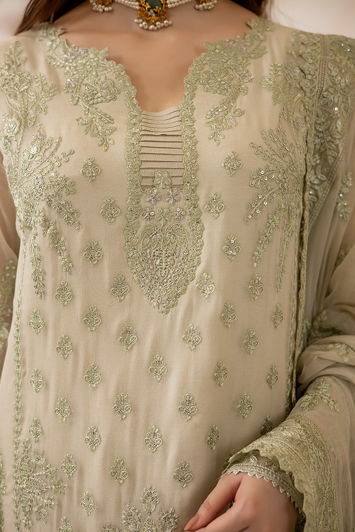 Imrozia Premium | La Fiora Collection | I-283 Verdelle - Formal Dress - available at Maria Faisal in UK and USA.