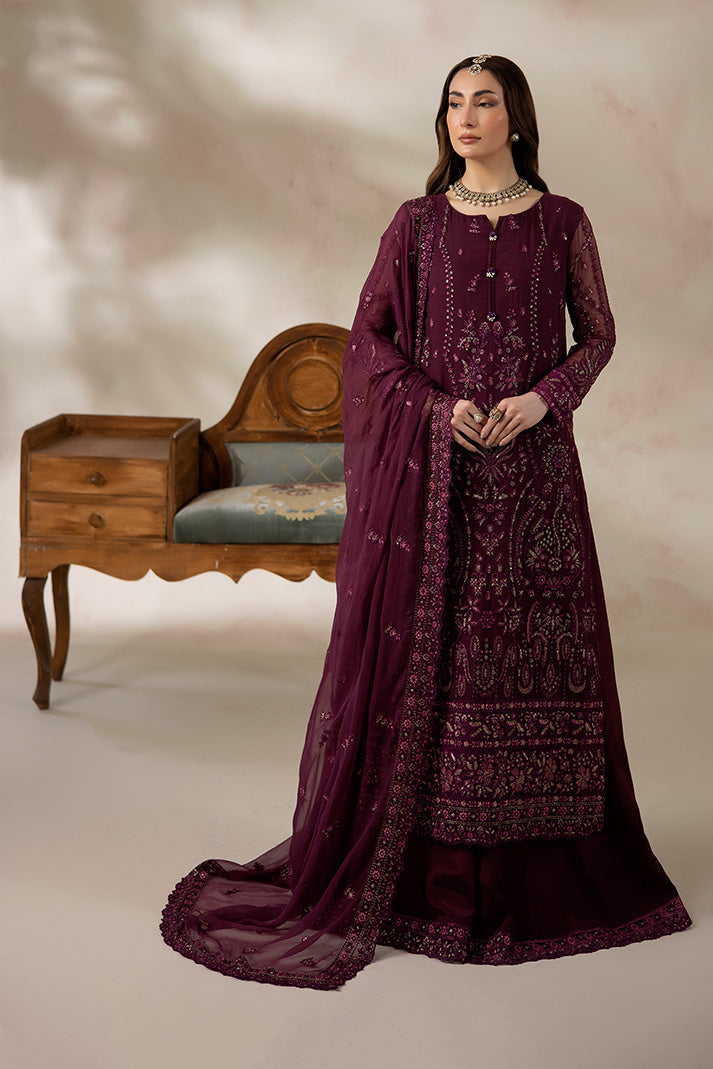 Imrozia Premium | La Fiora Collection | I-284 Rubelle - Formal Dress - available at Maria Faisal in UK and USA.