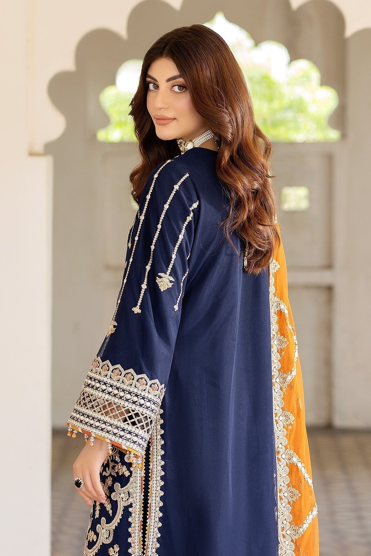 Imrozia Premium | Baad e Saba Formals | IP-51 Noor - Designer Dress with Intricate embroidery and embellishments. Shop elegent wedding dress at Maria Faisal.