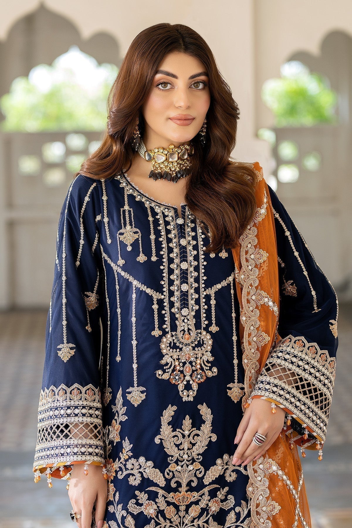 Imrozia Premium | Baad e Saba Formals | IP-51 Noor - Designer Dress with Intricate embroidery and embellishments. Shop elegent wedding dress at Maria Faisal.