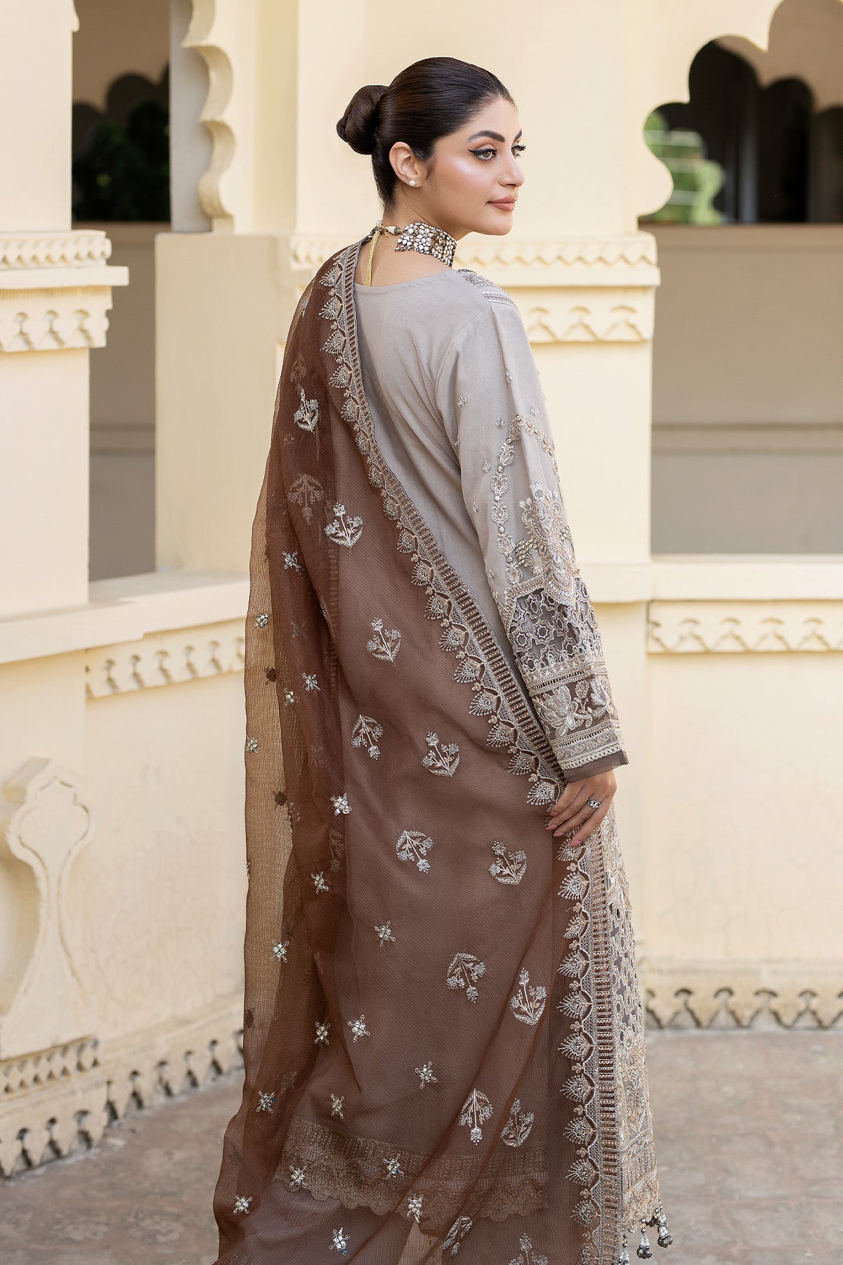 Imrozia Premium | Baad e Saba Formals | IP-52 Gulbahar - Designer Dress with Intricate embroidery and embellishments. Shop elegent wedding dress at Maria Faisal.