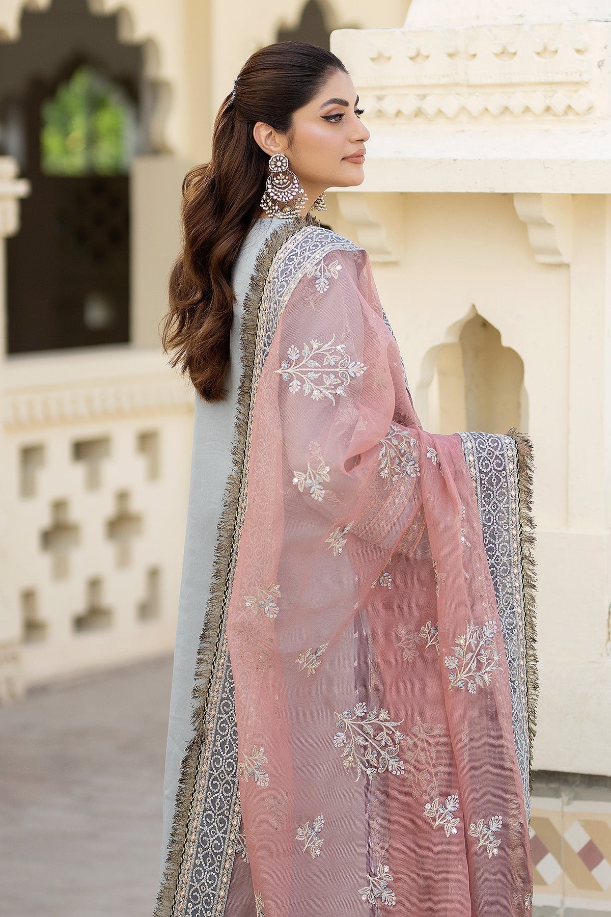 Imrozia Premium | Baad e Saba Formals | IP-54 Roshni - Designer Dress with Intricate embroidery and embellishments. Shop elegent wedding dress at Maria Faisal.