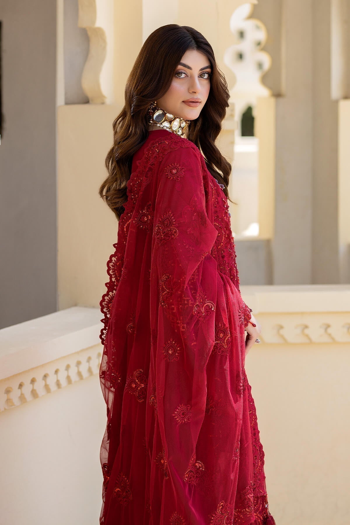 Imrozia Premium | Baad e Saba Formals | IP-56 Jalwa - Designer Dress with Intricate embroidery and embellishments. Shop elegent wedding dress at Maria Faisal.