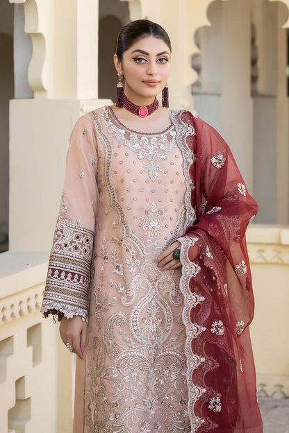Imrozia Premium | Baad e Saba Formals | IP-58 Haseen - Designer Dress with Intricate embroidery and embellishments. Shop elegent wedding dress at Maria Faisal.